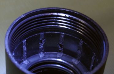 Cut ribs from inside lamp head